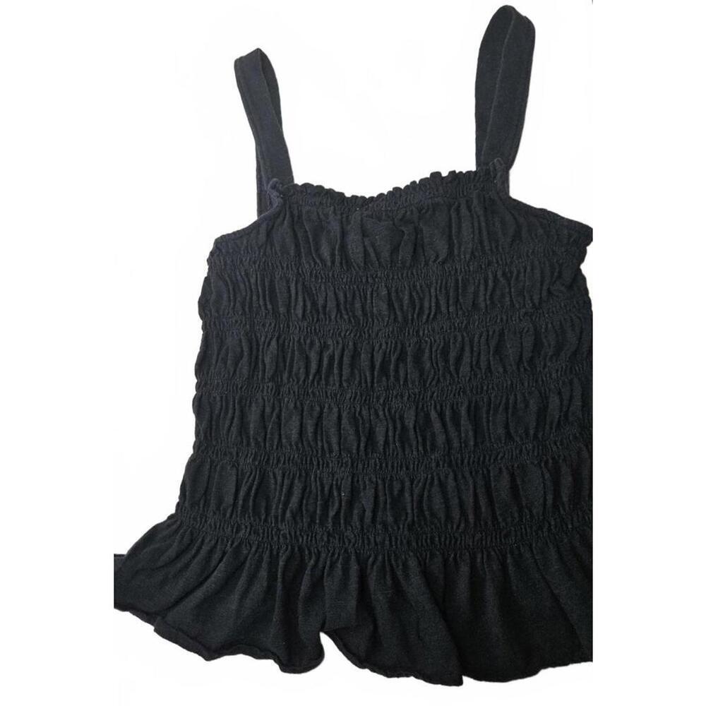 Universal Thread‎ Women's Black Ruffled Smocked Tank Top Size Medium